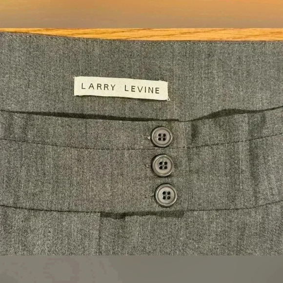 Larry Levine - Gray 3 button + zip waist dress pants - Size 14 - Picture 3 of 3